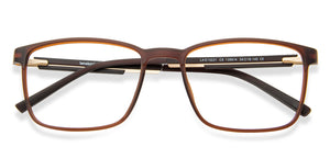 Brown Rectangle Full Rim Unisex Eyeglasses by Lenskart Air Computer Glasses-144248