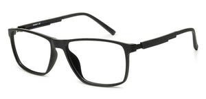 Black Rectangle Full Rim Unisex Eyeglasses by Lenskart Air Online-139935