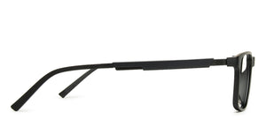 Black Rectangle Full Rim Unisex Eyeglasses by Lenskart Air Online-139935