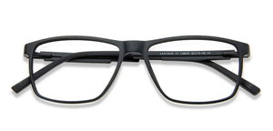 Black Rectangle Full Rim Unisex Eyeglasses by Lenskart Air Online-139935