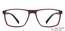 Load image into Gallery viewer, Red Rectangle Full Rim Unisex Eyeglasses by Lenskart Air Computer Glasses-144301