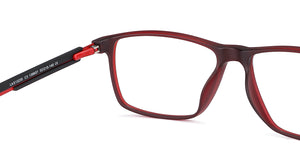 Red Rectangle Full Rim Unisex Eyeglasses by Lenskart Air Computer Glasses-144301