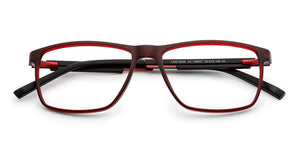 Red Rectangle Full Rim Unisex Eyeglasses by Lenskart Air Computer Glasses-144301