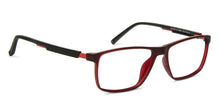 Load image into Gallery viewer, Red Rectangle Full Rim Narrow Unisex Eyeglasses by Lenskart Air Online-139937