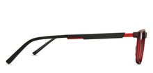 Load image into Gallery viewer, Red Rectangle Full Rim Narrow Unisex Eyeglasses by Lenskart Air Online-139937
