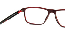 Load image into Gallery viewer, Red Rectangle Full Rim Narrow Unisex Eyeglasses by Lenskart Air Online-139937