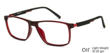 Load image into Gallery viewer, Red Rectangle Full Rim Narrow Unisex Eyeglasses by Lenskart Air Online-139937
