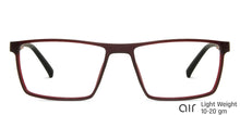 Load image into Gallery viewer, Red Rectangle Full Rim Unisex Eyeglasses by Lenskart Air Computer Glasses-144170