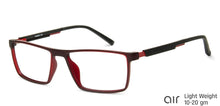 Load image into Gallery viewer, Red Rectangle Full Rim Unisex Eyeglasses by Lenskart Air Computer Glasses-144170