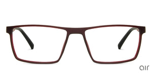 Red Rectangle Full Rim Unisex Eyeglasses by Lenskart Air Online-139948