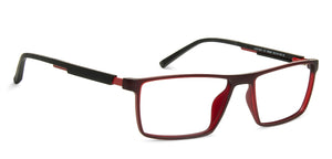 Red Rectangle Full Rim Unisex Eyeglasses by Lenskart Air Online-139948