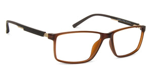 Brown Rectangle Full Rim Unisex Eyeglasses by Lenskart Air Online-139952