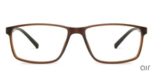Load image into Gallery viewer, Brown Rectangle Full Rim Unisex Eyeglasses by Lenskart Air Online-139952