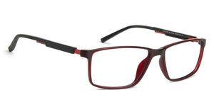 Red Rectangle Full Rim Unisex Eyeglasses by Lenskart Air Online-139954
