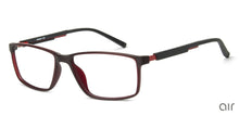 Load image into Gallery viewer, Red Rectangle Full Rim Unisex Eyeglasses by Lenskart Air Online-139954