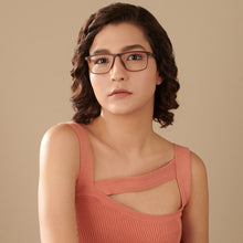 Load image into Gallery viewer, Brown Rectangle Full Rim Unisex Eyeglasses by Lenskart Air Computer Glasses-144285