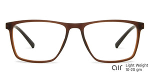 Brown Rectangle Full Rim Unisex Eyeglasses by Lenskart Air Computer Glasses-144285