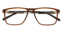 Load image into Gallery viewer, Brown Rectangle Full Rim Unisex Eyeglasses by Lenskart Air Computer Glasses-144285