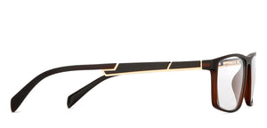 Brown Rectangle Full Rim Unisex Eyeglasses by Lenskart Air Computer Glasses-144225
