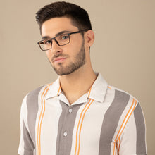 Load image into Gallery viewer, Brown Rectangle Full Rim Narrow Unisex Eyeglasses by Lenskart Air Online-139962