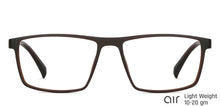 Load image into Gallery viewer, Brown Rectangle Full Rim Narrow Unisex Eyeglasses by Lenskart Air Online-139962
