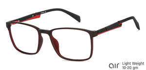 Red Rectangle Full Rim Unisex Eyeglasses by Lenskart Air Online-139967