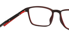 Load image into Gallery viewer, Red Rectangle Full Rim Unisex Eyeglasses by Lenskart Air Online-139967