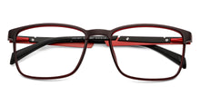 Load image into Gallery viewer, Red Rectangle Full Rim Unisex Eyeglasses by Lenskart Air Online-139967