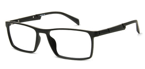 Black Rectangle Full Rim Unisex Eyeglasses by Lenskart Air Online-139968