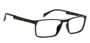 Black Rectangle Full Rim Unisex Eyeglasses by Lenskart Air Online-139968