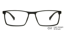 Load image into Gallery viewer, Black Rectangle Full Rim Unisex Eyeglasses by Lenskart Air Online-139968