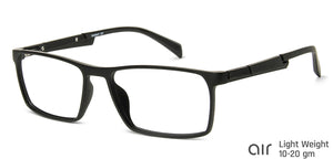 Black Rectangle Full Rim Unisex Eyeglasses by Lenskart Air Online-139968