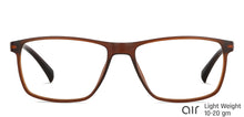 Load image into Gallery viewer, Brown Rectangle Full Rim Narrow Unisex Eyeglasses by Lenskart Air Online-139977