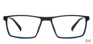 Blue Rectangle Full Rim Unisex Eyeglasses by Lenskart Air Online-139991