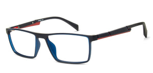 Blue Rectangle Full Rim Unisex Eyeglasses by Lenskart Air Online-139991