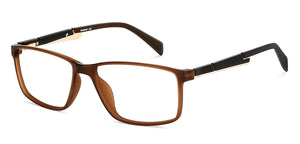 Brown Rectangle Full Rim Unisex Eyeglasses by Lenskart Air Computer Glasses-144240