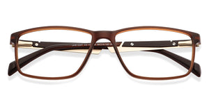 Brown Rectangle Full Rim Unisex Eyeglasses by Lenskart Air Computer Glasses-144240