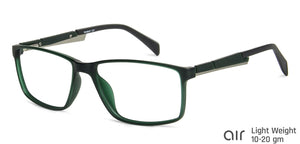 Green Rectangle Full Rim Unisex Eyeglasses by Lenskart Air Online-139997