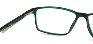 Green Rectangle Full Rim Unisex Eyeglasses by Lenskart Air Online-139997