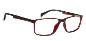 Red Rectangle Full Rim Narrow Unisex Eyeglasses by Lenskart Air Online-139998