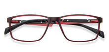 Load image into Gallery viewer, Red Rectangle Full Rim Narrow Unisex Eyeglasses by Lenskart Air Online-139998