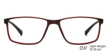 Load image into Gallery viewer, Red Rectangle Full Rim Narrow Unisex Eyeglasses by Lenskart Air Online-139998