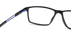 Black Rectangle Full Rim Unisex Eyeglasses by Lenskart Air Online-140040
