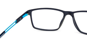 Blue Rectangle Full Rim Unisex Eyeglasses by Lenskart Air Online-140041