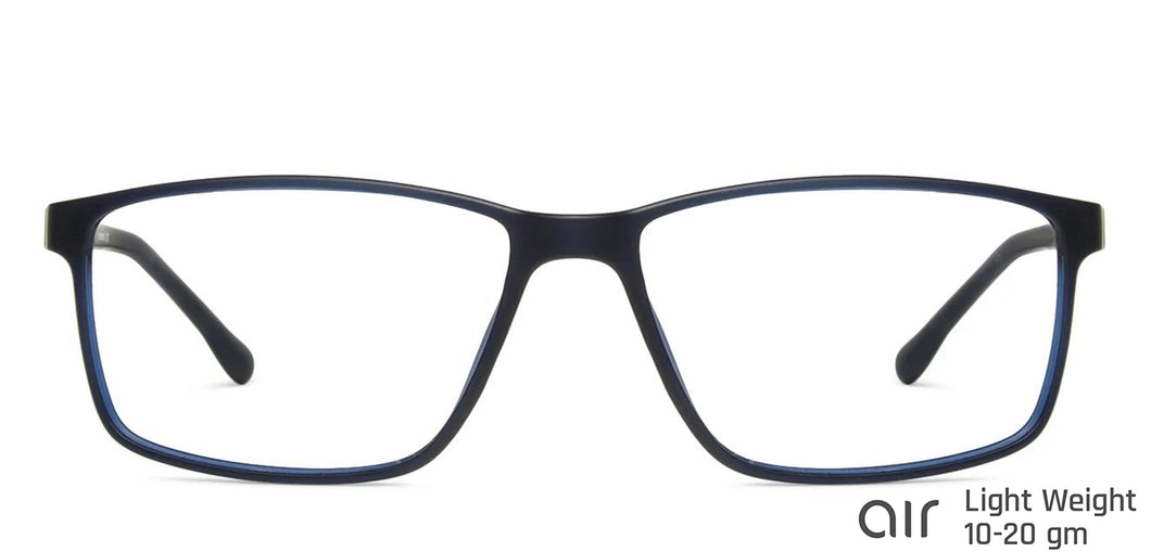 Blue Rectangle Full Rim Unisex Eyeglasses by Lenskart Air Online-140043