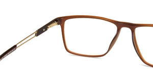 Brown Rectangle Full Rim Unisex Eyeglasses by Lenskart Air Online-140049