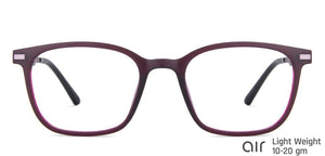 Purple Rectangle Full Rim Unisex Eyeglasses by Lenskart Air Online-140132