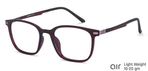 Purple Rectangle Full Rim Unisex Eyeglasses by Lenskart Air Online-140132