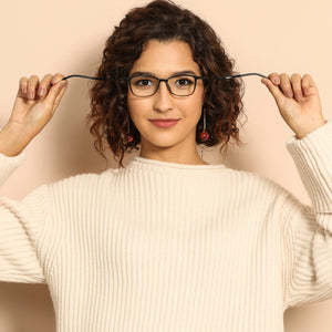 Green Rectangle Full Rim Unisex Eyeglasses by Lenskart Air LA-140147