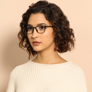 Green Rectangle Full Rim Unisex Eyeglasses by Lenskart Air LA-140147